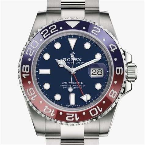 rolex gmt master 2 blu oro bianco